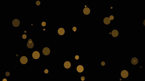 animation of multiple yellow spots floating on black background