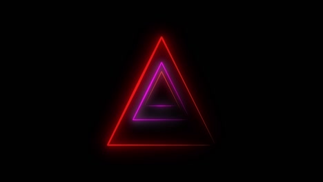 abstract lights neon triangles. loop animation.