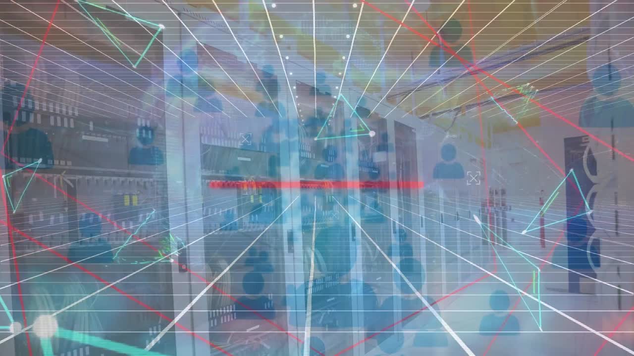 모양, 아이콘 및 서버  위에 회전하는 지구의 애니메이션