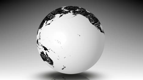 globe of business words spinning