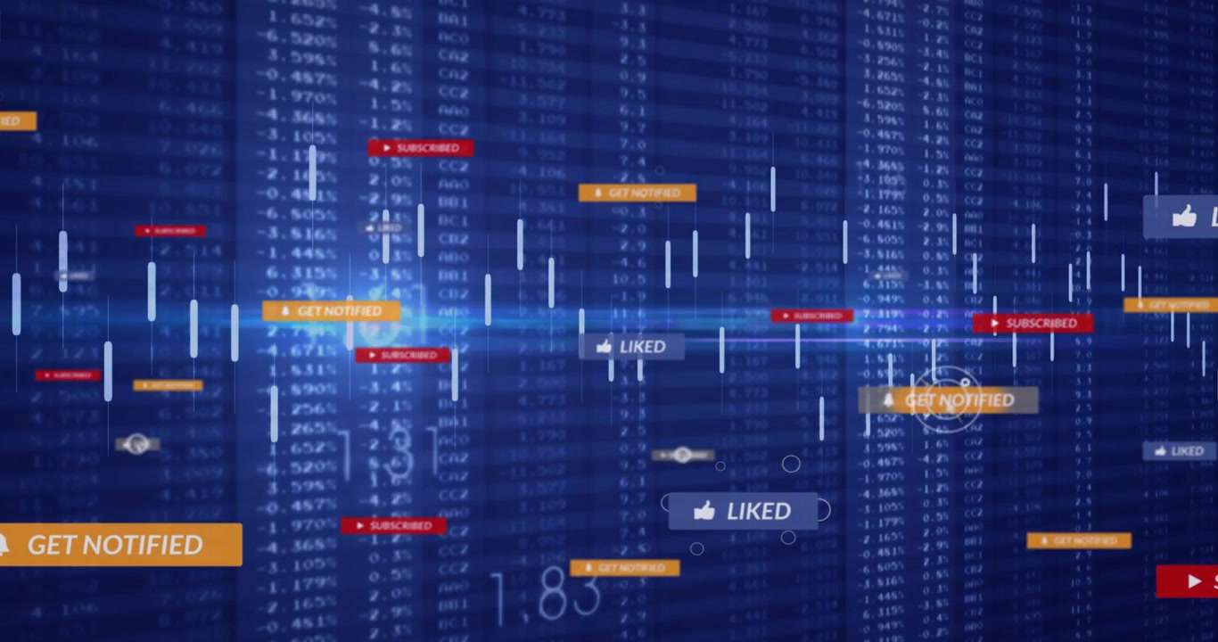 Candlestick chart bars moving as cursor causing tags sliding and flaring highlighting engagement