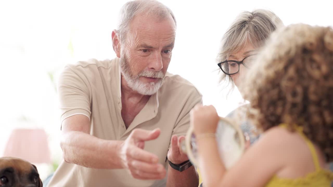 Family playing musical instruments together