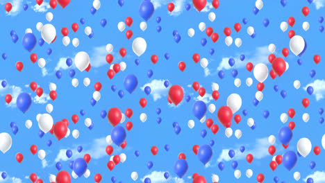 independence day balloons celebrate background loop tile