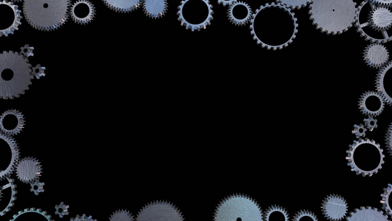 Gear cogs border rotating system gearbox watch mechanism 4K