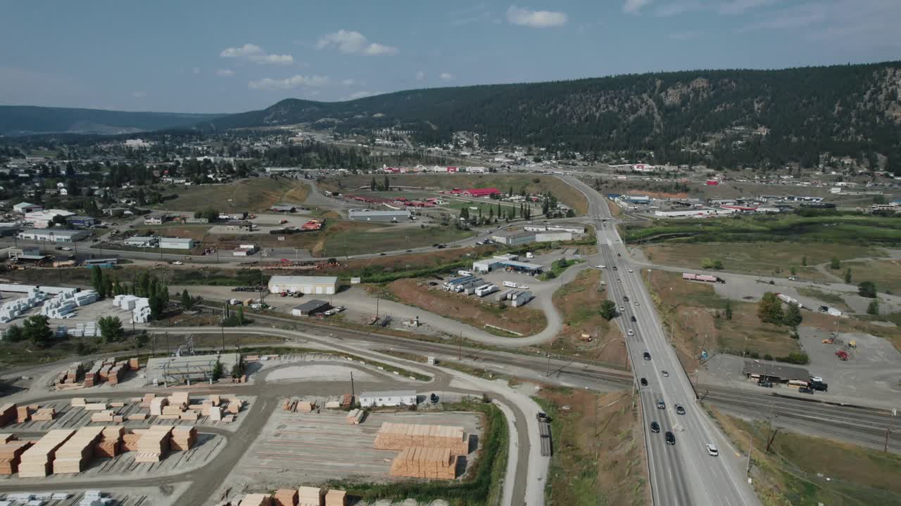 캐나다 윌리엄스 호수 의 드론 공중 촬영