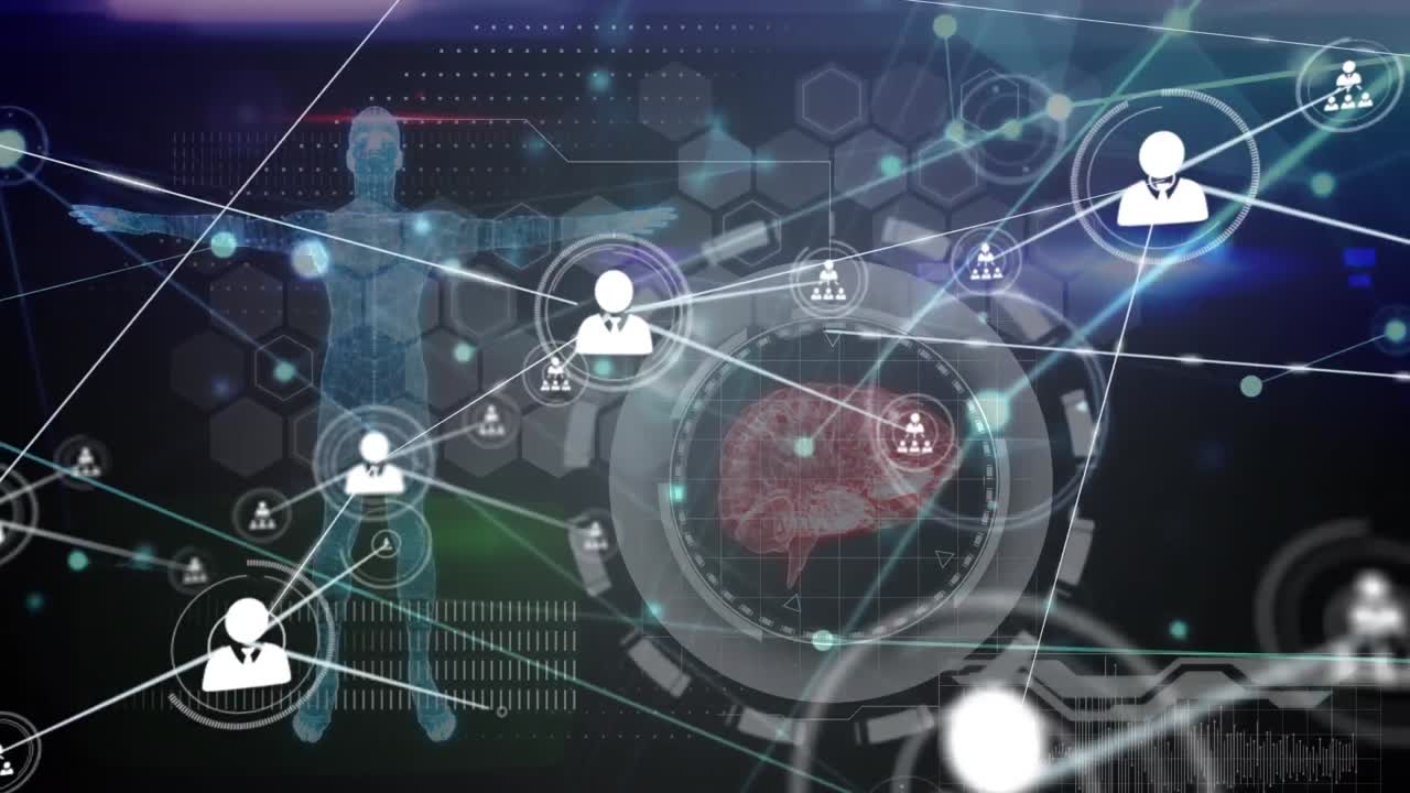 데이터 프로세싱을 통한 연결 네트워크의 애니메이션