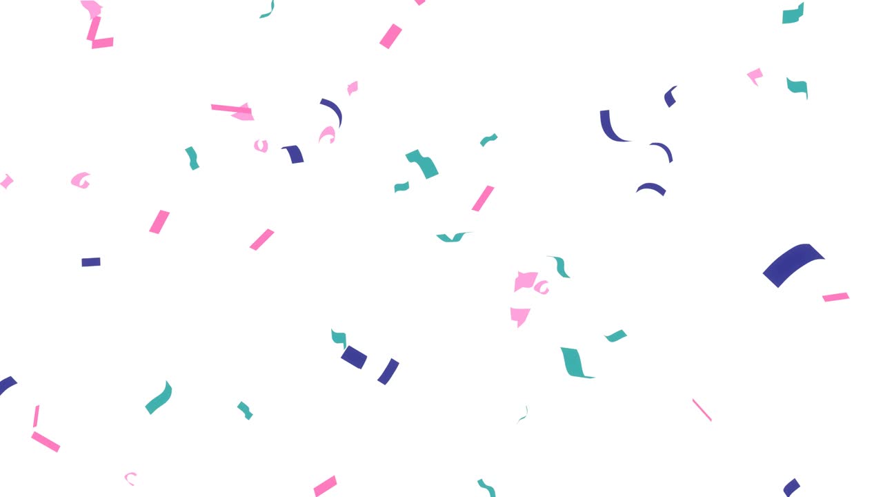 색 배경에 다채로운 콘페티.
