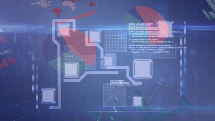 Animation of network of connections over data processing