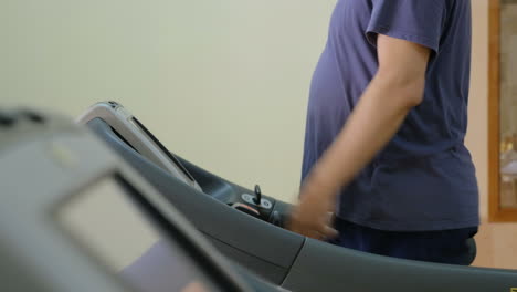 treadmill helps him to handle with overweight