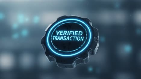 a detailed visualization of a 'verified transaction' badge highlighting digital security and trust in financial interactions within a modern technological framework