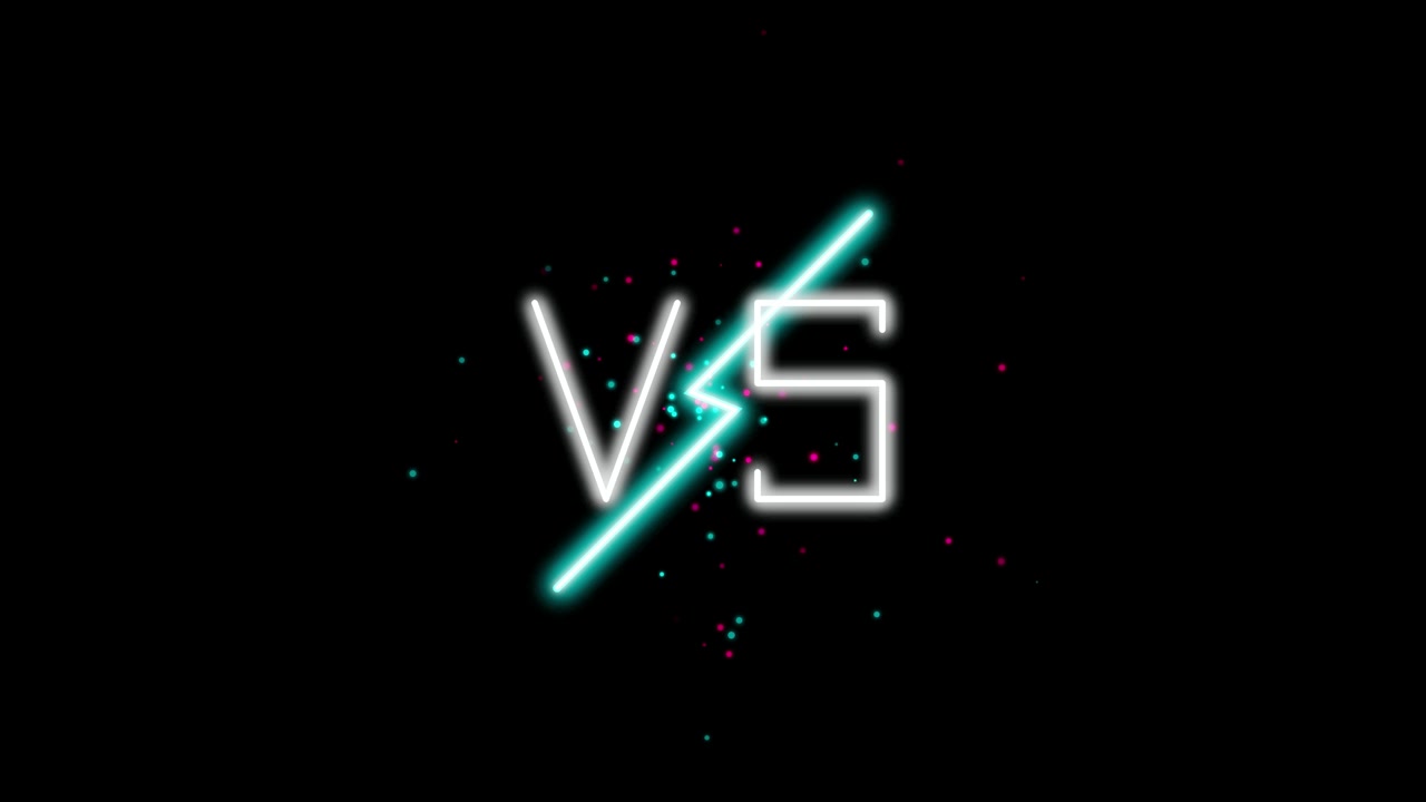 Neon-versus-symbolianimaatio mustalla taustalla