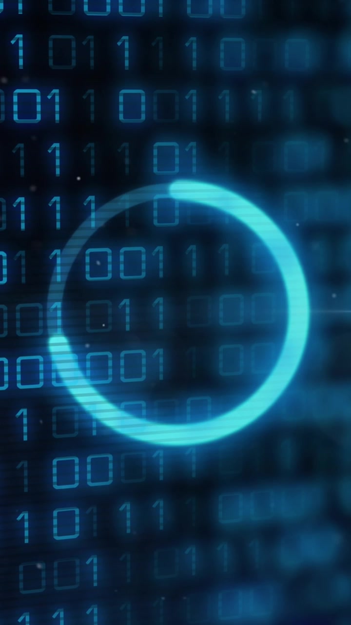 Animation of data processing over circle