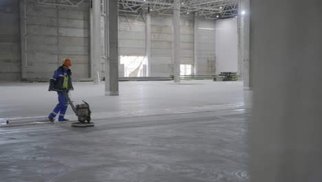 concrete floor pouring and finishing in industrial building