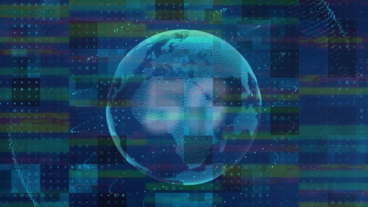 5G text against globe