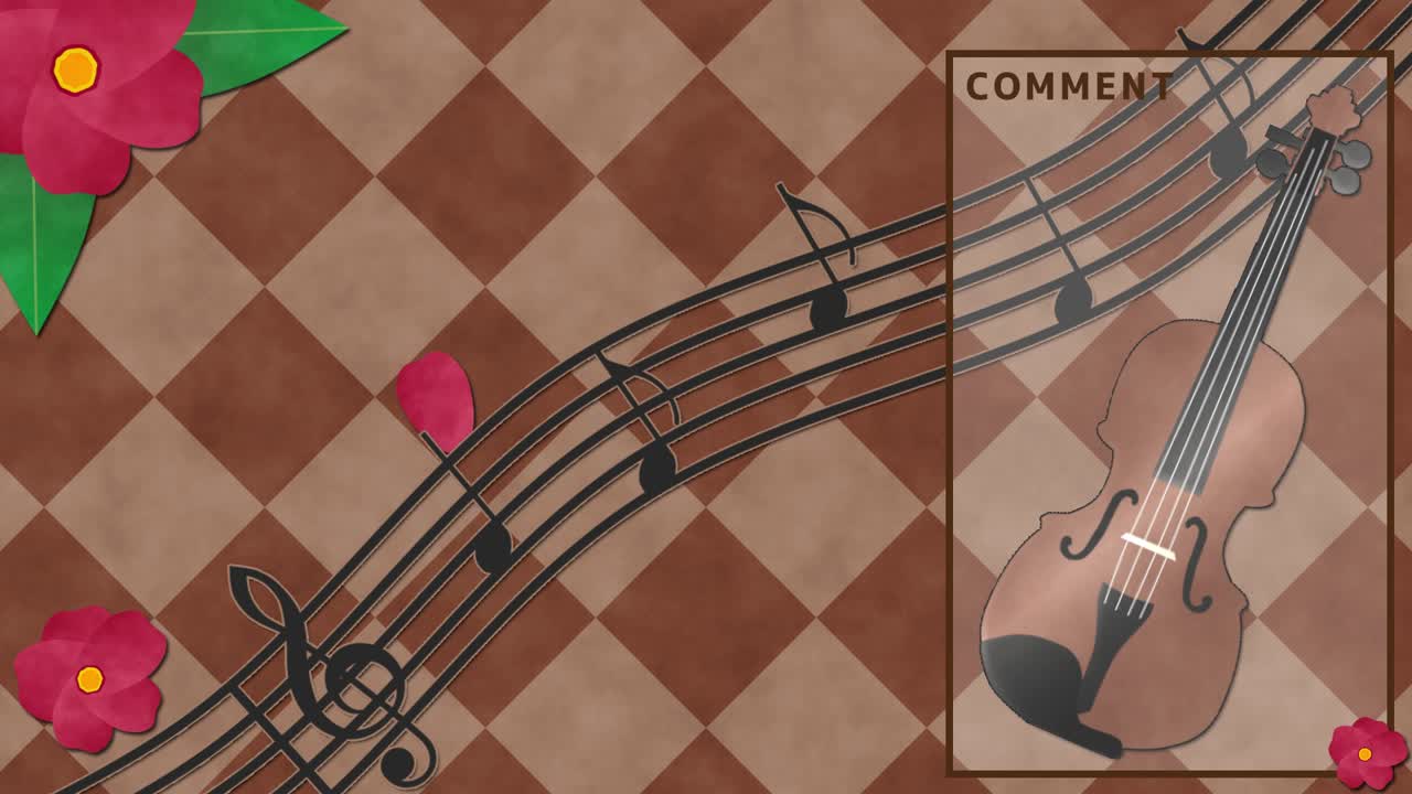 Camellia violinist Looping streaming background. 1080p.mp4