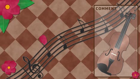 camellia violinist looping streaming background. 1080p.mp4
