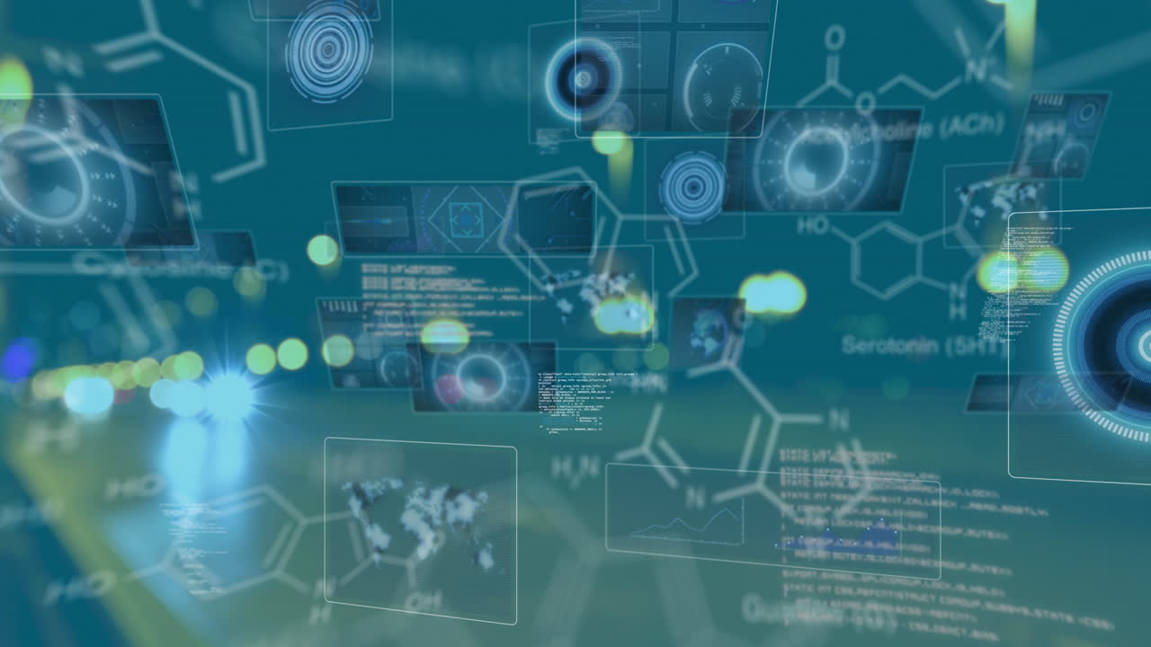 animación de formas y procesamiento de datos sobre la carretera
