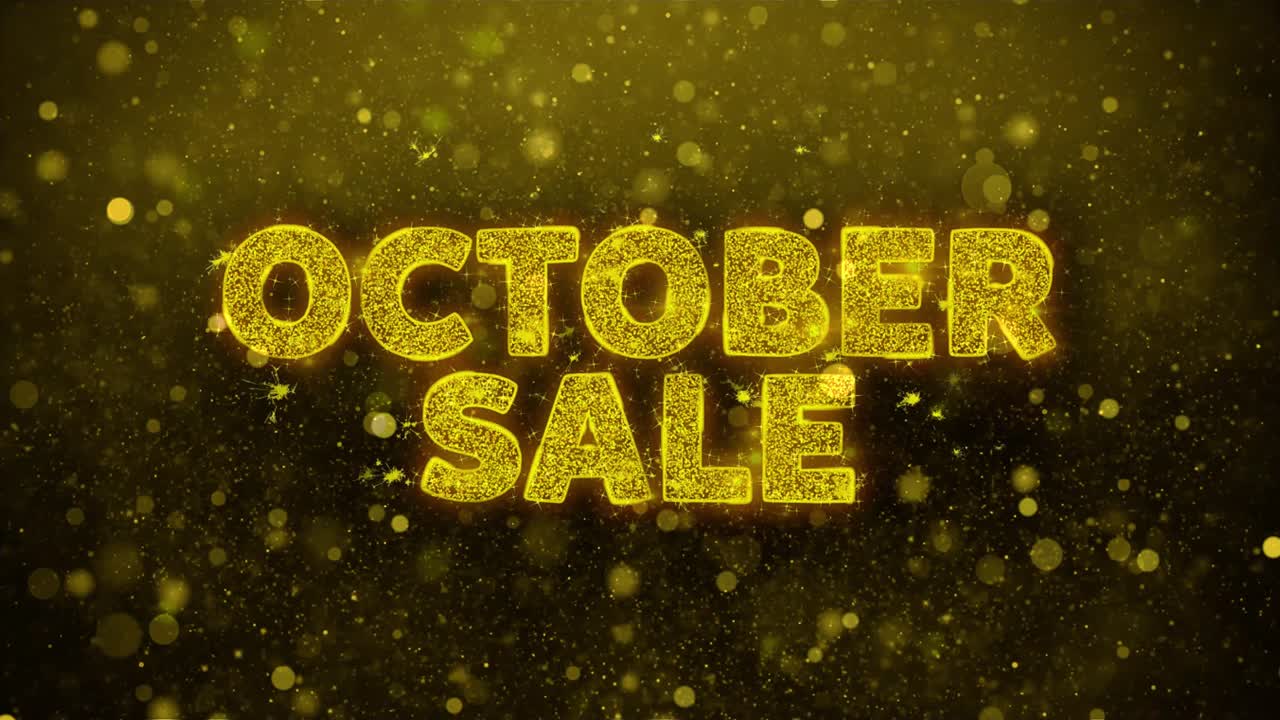 October Sale Banner with Glitter Effect