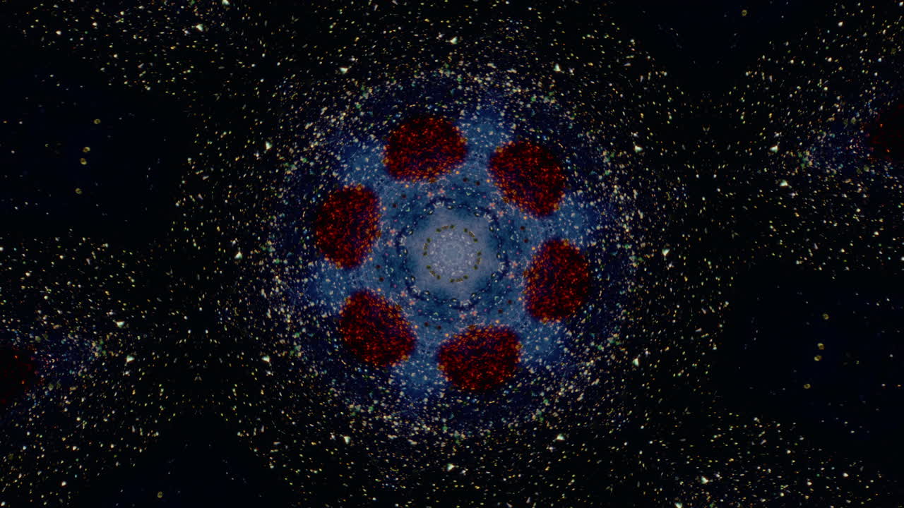 Abstract Kaleidoscope Pattern with Cosmic Sparkle