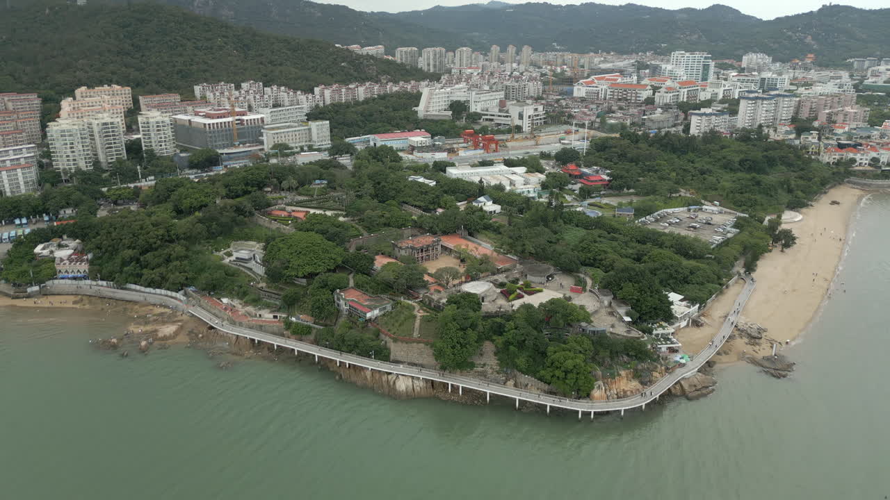 fuerte de cañones de hulishan en xiamen, china, seguimiento de primer plano en 60 fotogramas por segundo