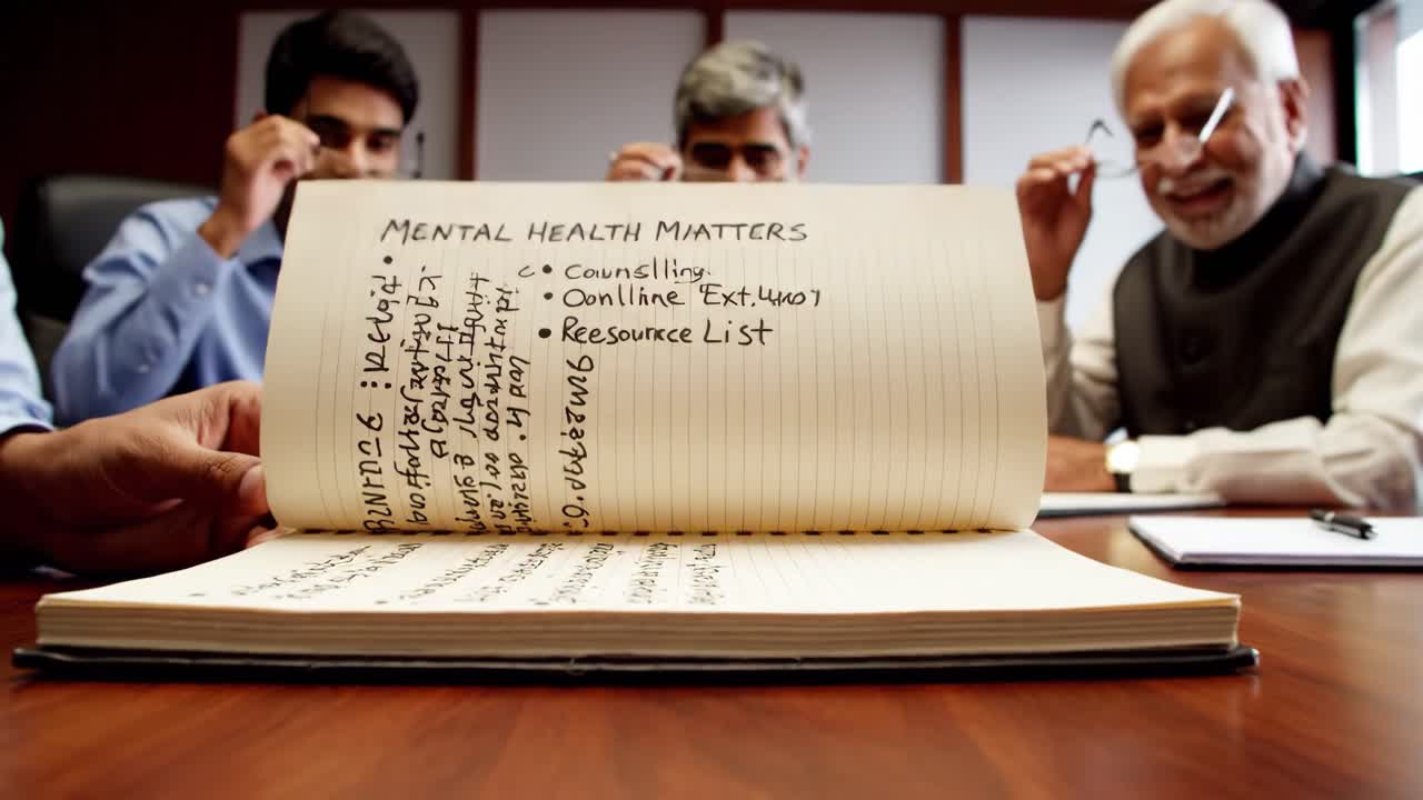 Meeting about mental health resources