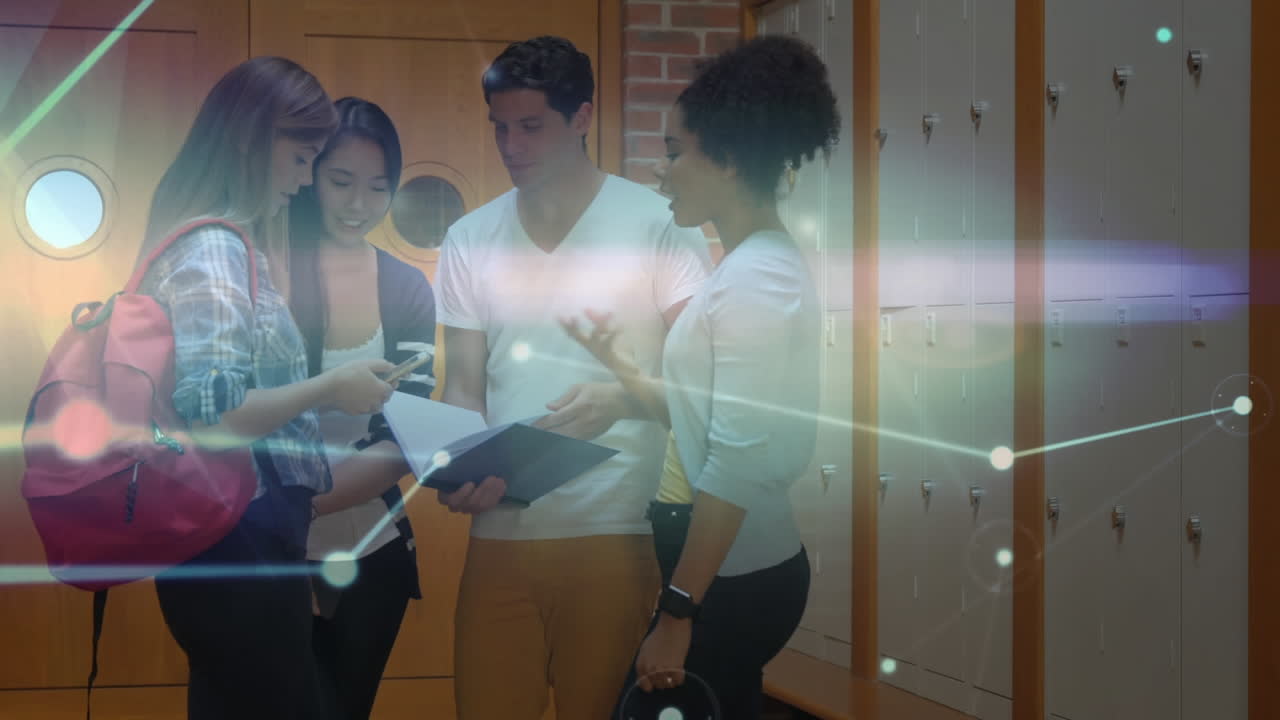 animación de redes de conexiones entre estudiantes en la universidad