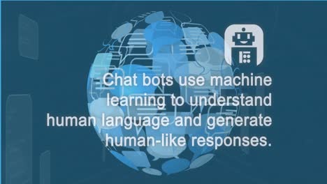 animación de todo el procesamiento de datos en todo el mundo con íconos