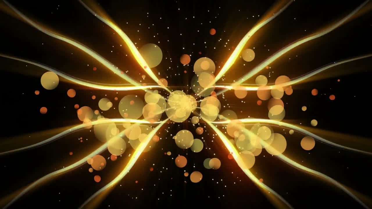 노란색 빛 파동과  ⁇ 색 빛 반점이