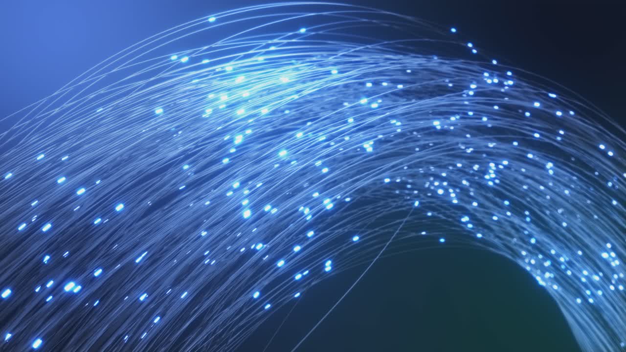 Fiber Optic Network Abstract Visualization
