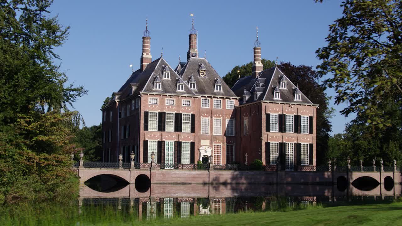 Dutch Castle with Moat and Reflection