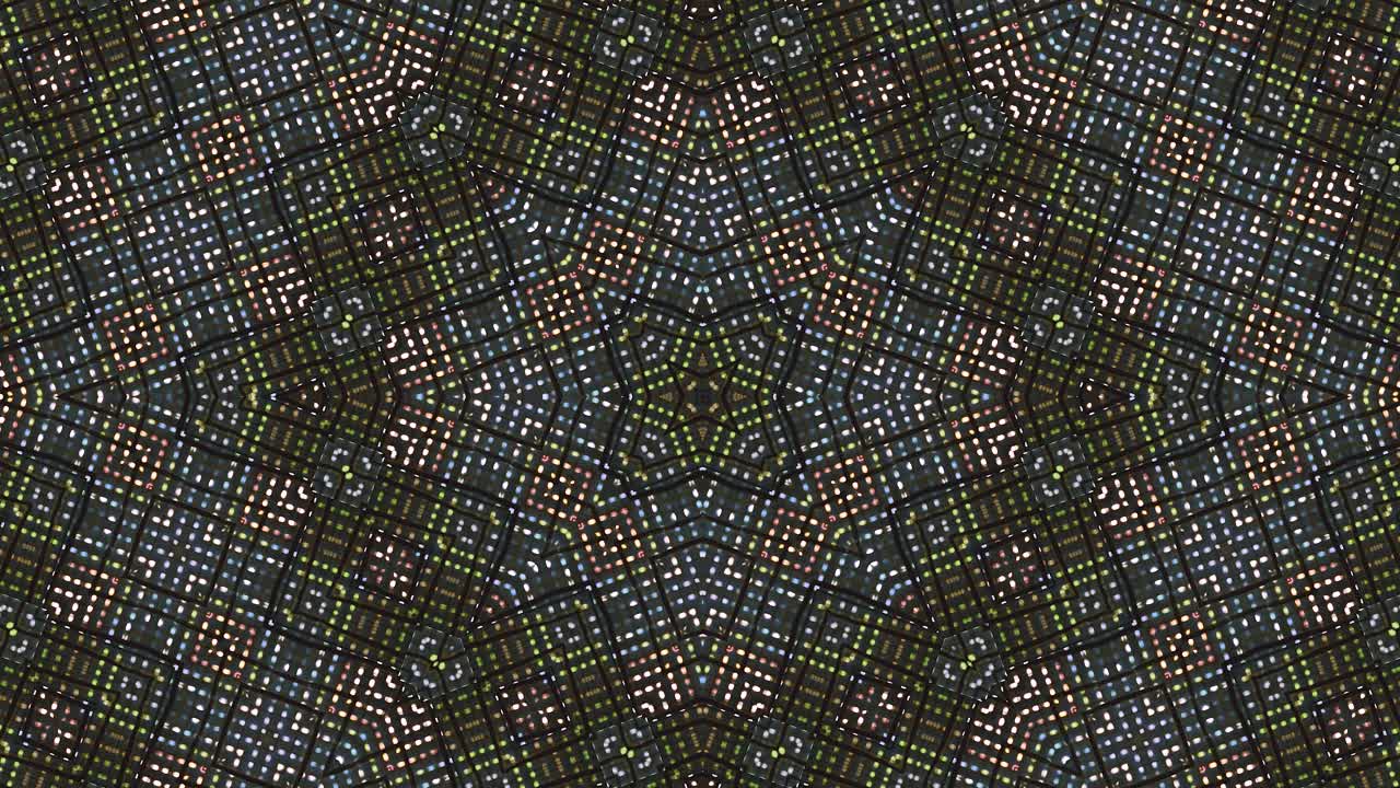 fondo caleidoscópico abstracto con un patrón de puntos coloridos