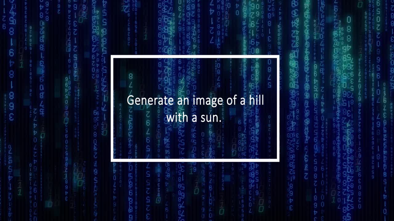 Animation of ai text and binary coding data processing over screen