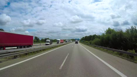 timelapse car driving on the autobahn in germany