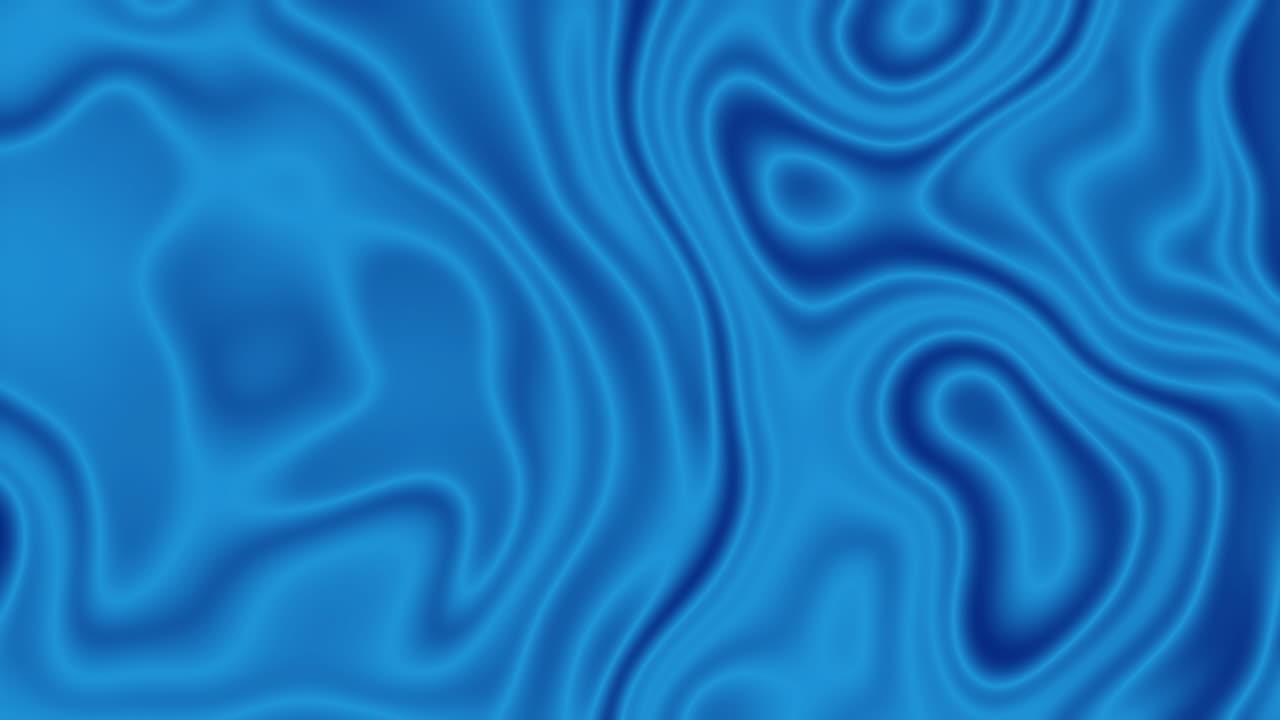 Blue Silk or Liquid Metal - Abstract Fluid Background - Slow motion animation