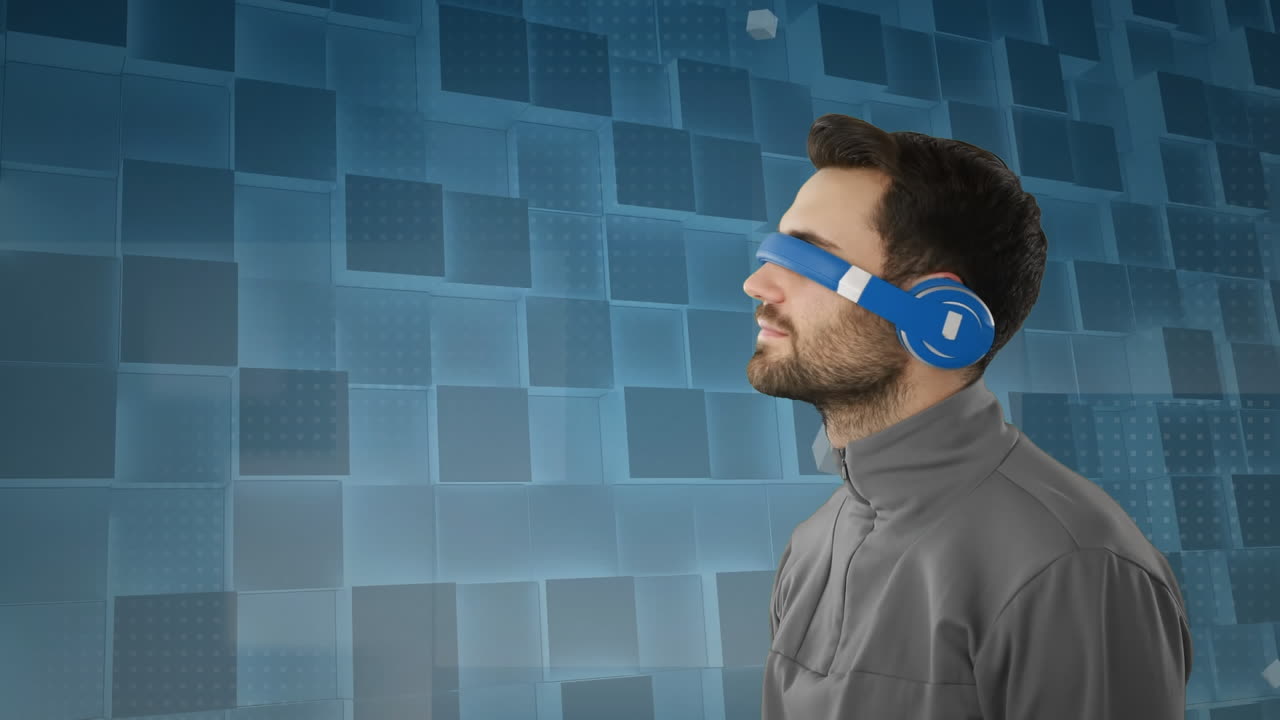 hombre con gafas virtuales