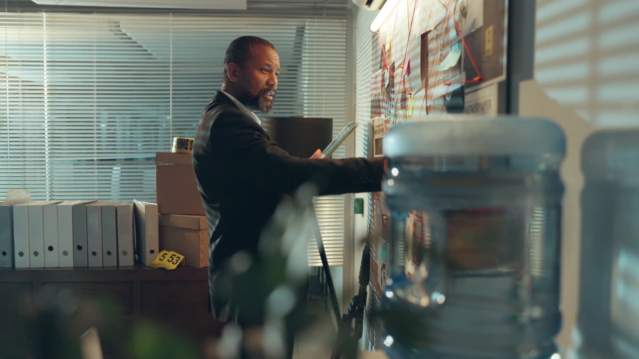 Detective Investigating Crime Scene