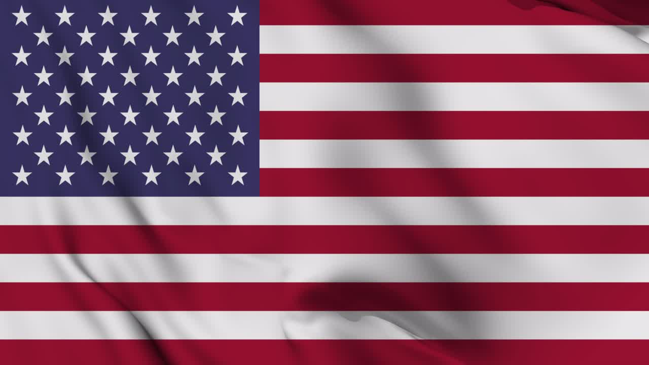 la bandera de los estados unidos de américa se agita sin problemas.