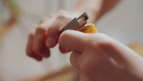 opening stuck paint tube with pliers