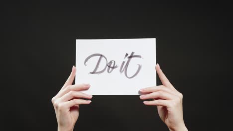 do it life motivation hands encouraging slogan