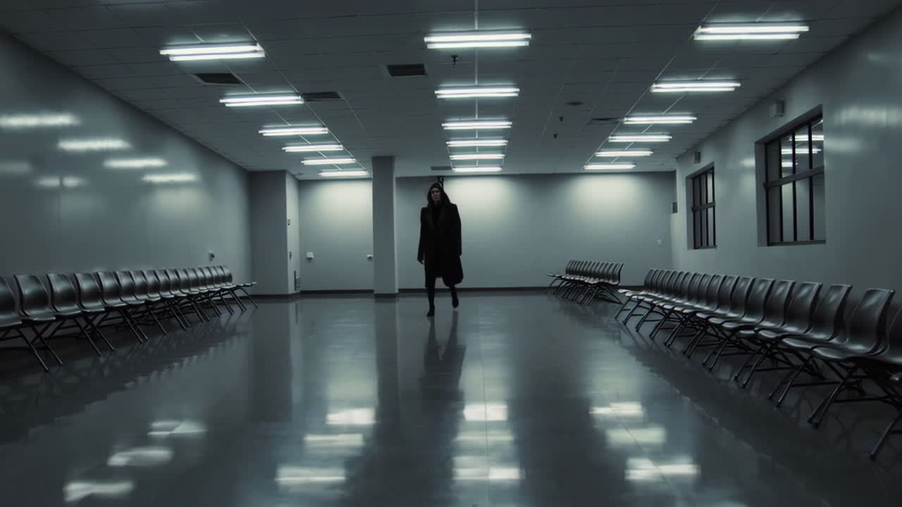 Empty Waiting Area with Person