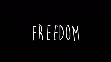 concepto de texto de libertad de movimiento