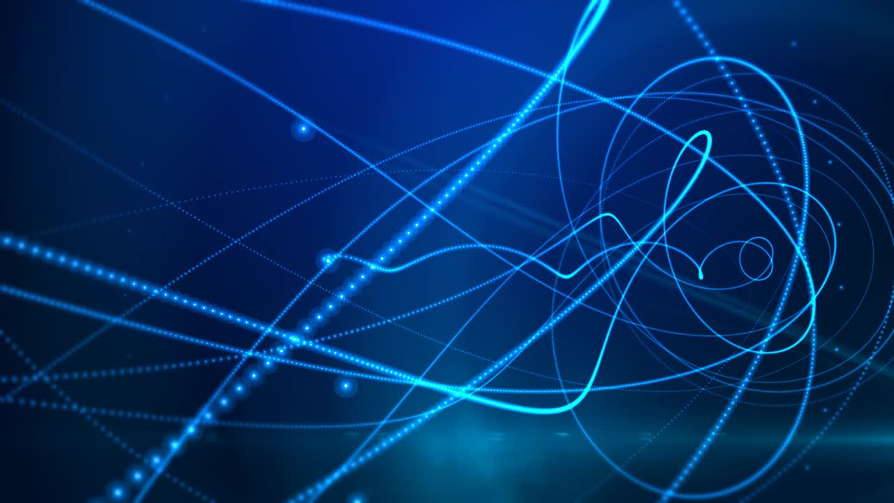 sistema de vórtice cibernético abstracto azul