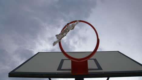 basketball backboard with a hoop