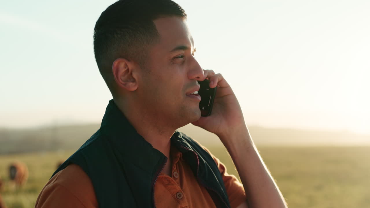 소 농부, 전화 통화와 남자 이야기