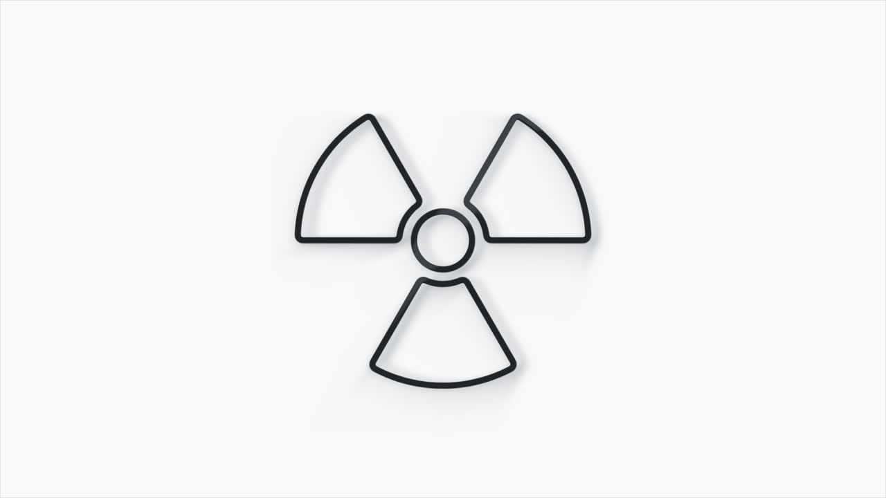 3d 방사능 기호 비디오 애니메이션: 원활한 루프