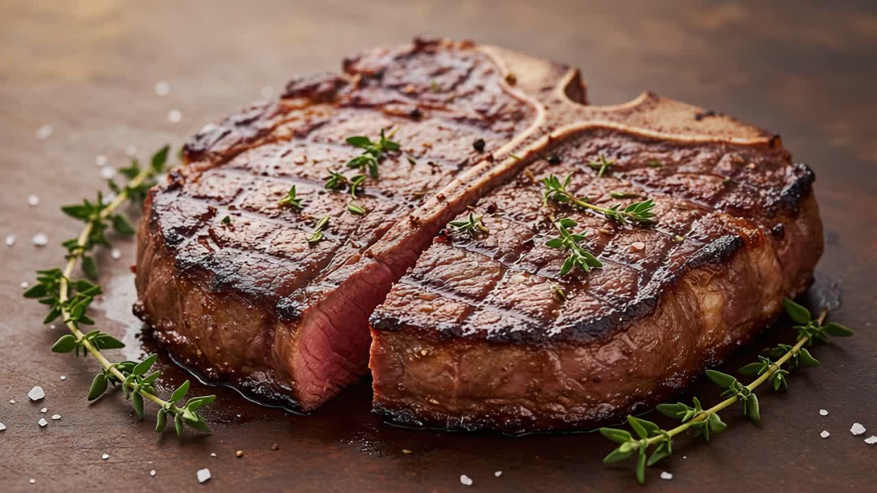 steak,grill,meat,cooking,beef,food,dinner,savory,garnish,thyme,herbs,barbecue,sear,texture,brown,hygiene,flavor,juicy,fresh,presentation,cuisine,seasoning,plate,gourmet,recipe,appetite,sizzle,appearance,savor,indulgence,dining,delicious,grilling,meal,slices,roasted,natural,experience,visual