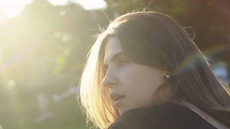 woman in a park