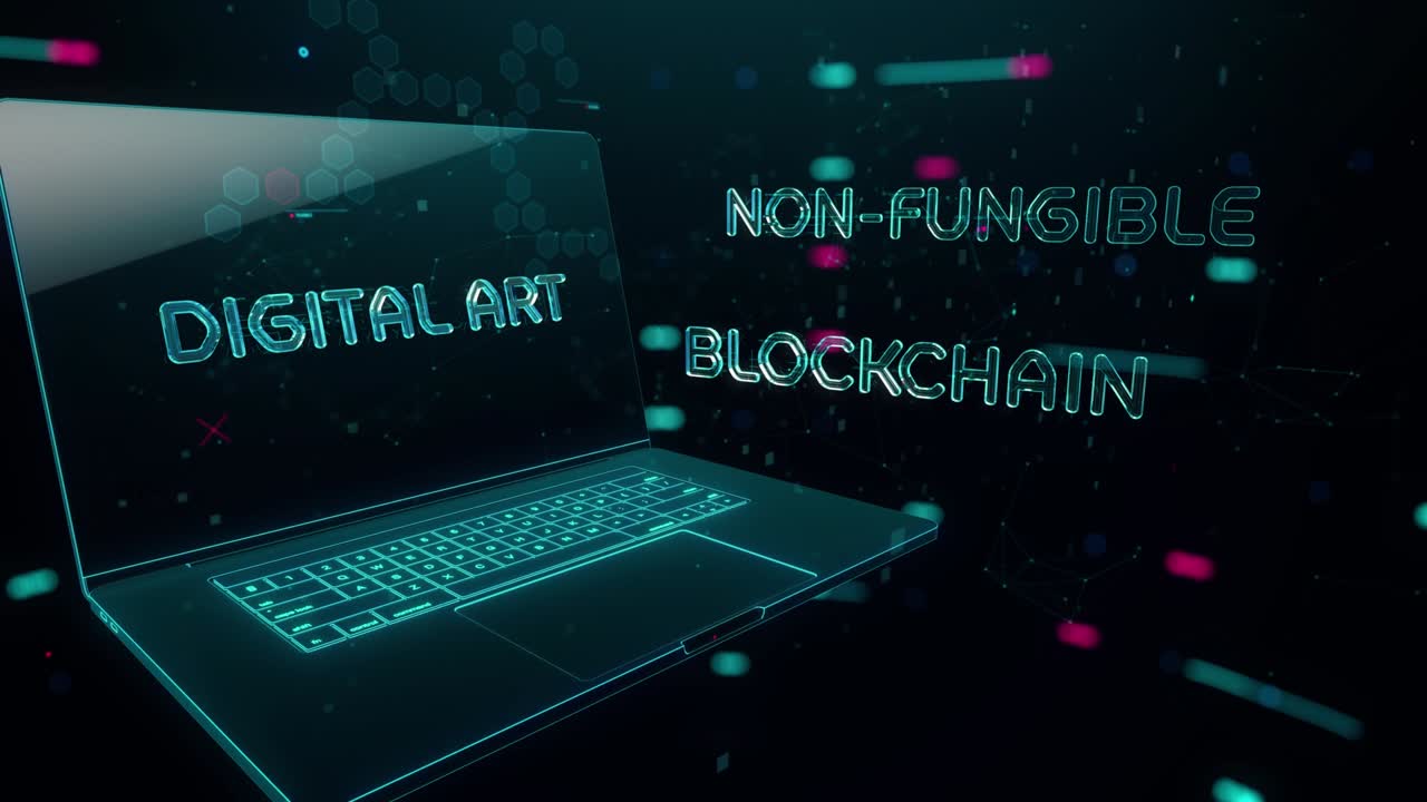 What Is Nft with digital technology hitech concept