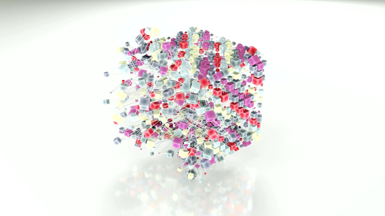 4k 추상 큐빅 네트워크