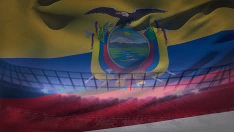 waving flag of ecuador